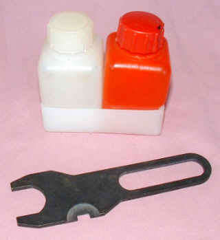 Akaline Solvent Oil Bottles & Rifle Tool for the Yugoslavian SKS Rifle