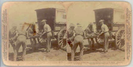 Original Boer War Stereoscope Picture of a Wounded Casualty