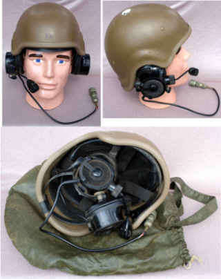 Original Ratel Armoured Fighting Vehicle Commander's Helmet with Original Carry Bag