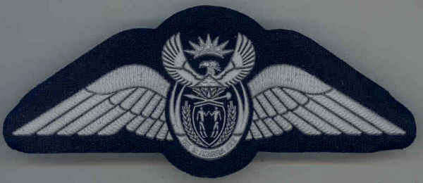 SAAF Pilot Wings (Silver) for Flight Suit & Field Dress