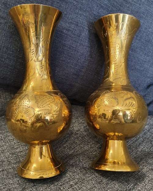 A set of Brass Vases