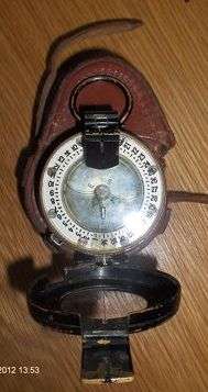 WW2 Compass in working order and including leather case