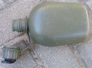 Litre water bottle with gasmask friendly watercap