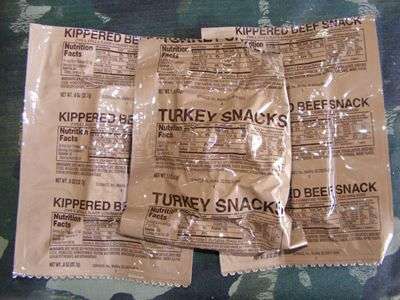 MRE (Meal Ready to Eat) Dried Turkey and Beef packs - 3 items