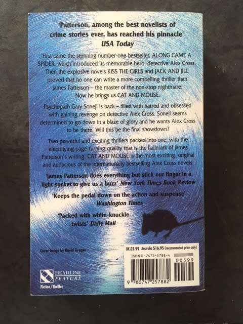 Cat and Mouse (Alex Cross #4) - James Patterson (Paperback) LIKE NEW