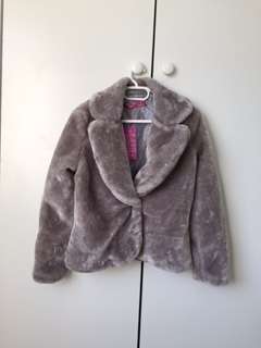 Faux Fur Grey Jacket *MASS CLEARANCE*