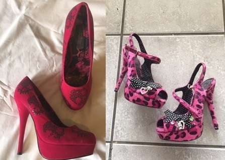 *R599* Iron Fist Heels: 2 Options Available (Size 4 and 5)