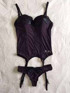 PLAYBOY Bustier and Thong Set
