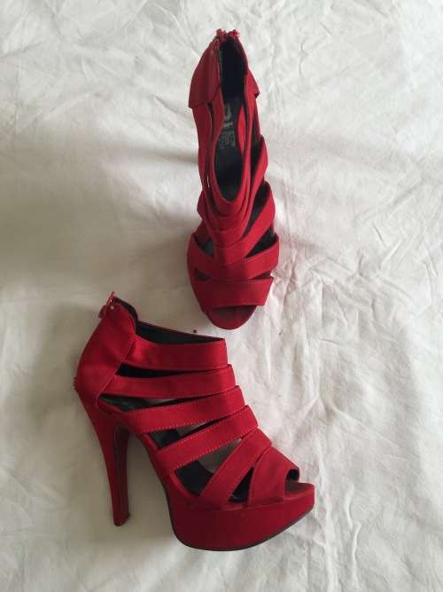 Red Gladiator Heels