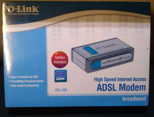 D-link DSL-200 USB ADSL Modem (BRAND NEW & SEALED)