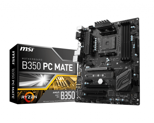 MSI® B350 PC Mate AMD Motherboard INCLUDING Windows 10 Pro Digital License