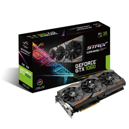 Asus ROG Strix GTX 1060 6GB GDDR5 OC VR Ready Gaming Graphics Card w/RGB Ligting