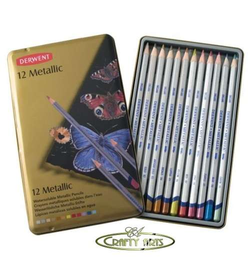 Derwent Metallic  Pencils 12pc Tin