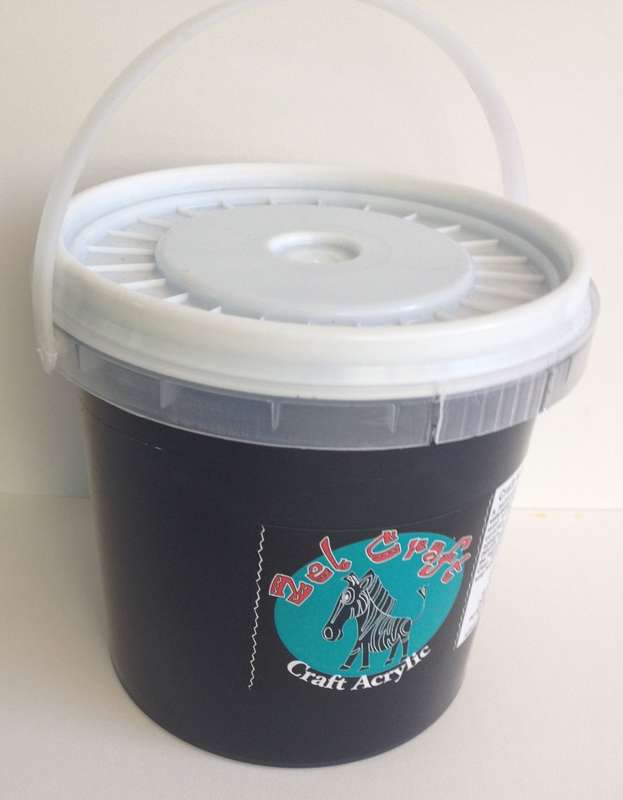 Zelcraft Craft Acrylic Paint - Black 1litre