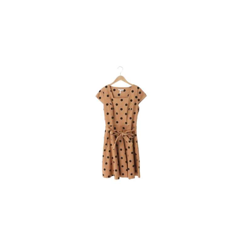 Isaac Mizrahi Cotton Spandex Fully Lined Dress with Concealed Pockets and Belted Waist
