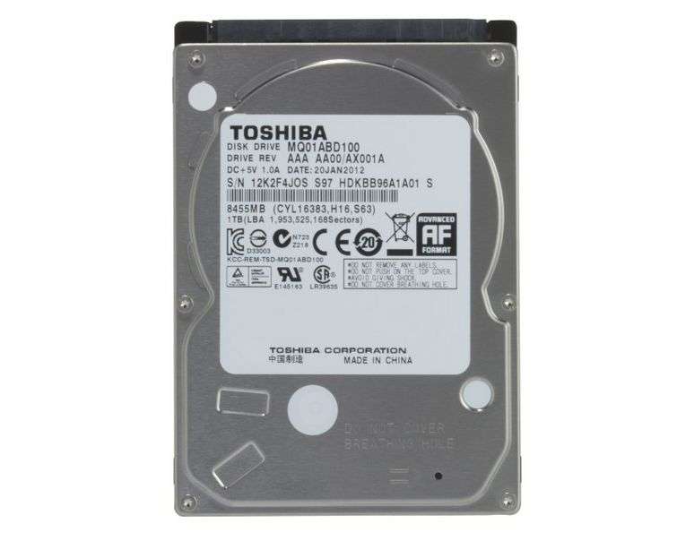 1TB Toshiba - Internal Notebook Drive