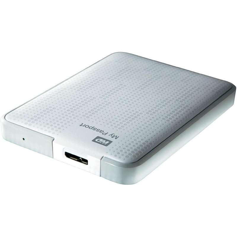 WD MyPassport 500GB USB 3.0 2.5'' External HDD - white