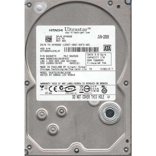Hitachi UltraStar A7K1000 1TB Enterprise Internal Hard Drive Serial ATA-300 3.5" 7200RPM