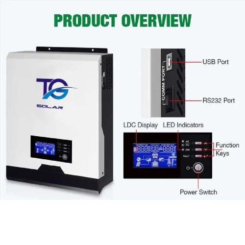 TG Solar 3kva Hybrid Inverter - Pure Sinewave 2400w