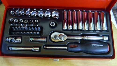 MasterCraft 46 Piece 1/4" Drive Metric Socket Set