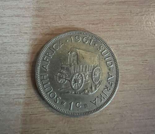 One Cent Coin - 1961 South Africa