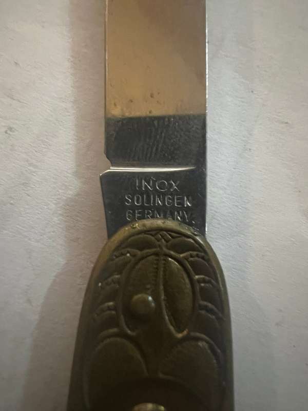 1652-1952 Johan van Riebeeck festival brass handle pocket knife - Inox