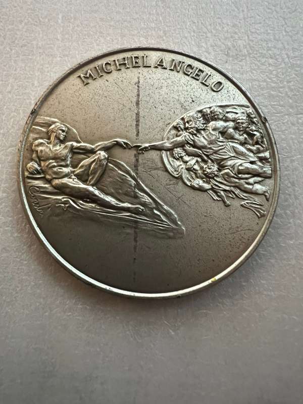 Musei Vaticani 1992 Commemorative Art Medal in Sterling Silver -Michelangelo