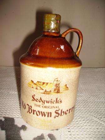 OLD BROWN SHERRY SEDGWICKS FULL SEALED BOTTLE