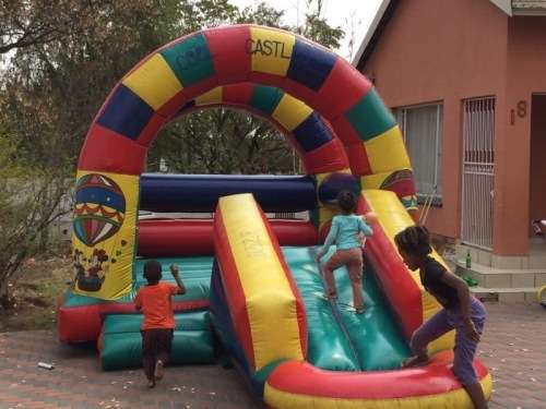 4m x 4m Rainbow Jumping Castle with 5m slide *Valued at R15,000*