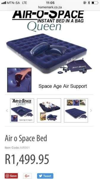 Air-o-Space Queen Bed with Pump *Brand New* Collections allowed*