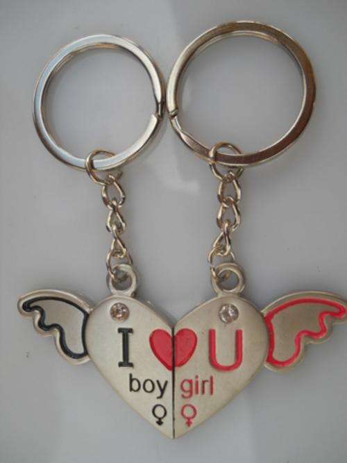 Set of "I Love U Boy/Girl " Keyrings - For Him And Her