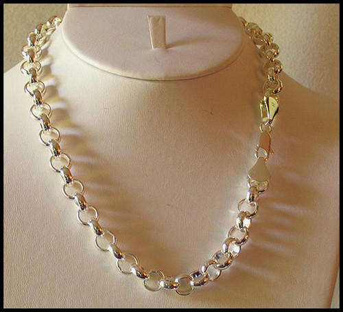 MADE IN USA 46cm PERMASILVER BELCHER NECKCHAIN LIFETIME GUARANTEE 68 GM'S