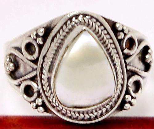 BRILLIANT PEARL  SOLID .925 STERLING SILVER RING SIZE 6.5