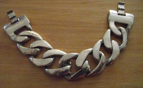 Chunky Tibet Silver Wide Chain  Bracelet 30mm