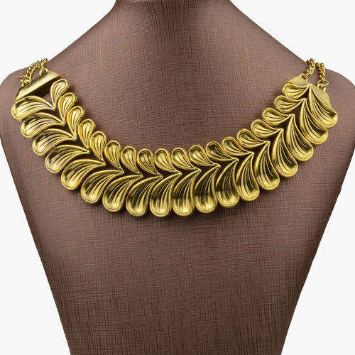 Lovely Gold Plated Floral Leaf Necklace