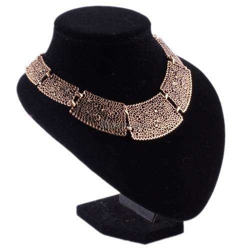 Vintgage Gold Plated Rectangular Design Necklace