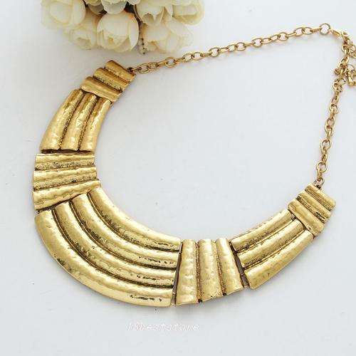 Charming Lady's Gold Plated Bib Necklace