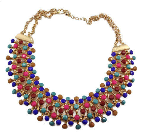 New Hot Selling Gold Plated Multi-Color Resin Hedgehog Flower Necklace (Please read description)