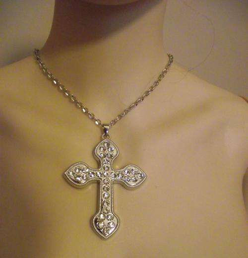 Lovely Long Chain Cross Pendant Necklace