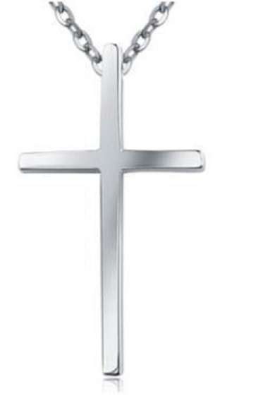Silver Cross Pendant and Chain Necklace