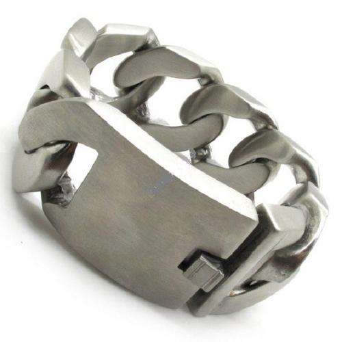 SOLID 316L STAINLESS STEEL 30mm Huge Heavy Dull Polish Gents Biker Chain  Bracelet