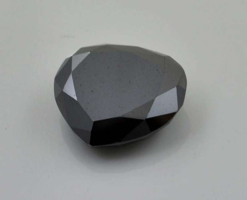 WONDERFUL 6.40CT Trillion SHAPE Certified Black Loose Diamond Solitaire