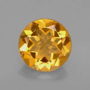 1.27ct  ROUND DIAMOND CUT CITRINE 7mm dia.