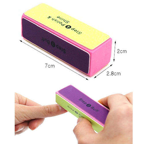 6 X 4 Step Manicure/Pedicure Nail Art Buffer File Shine Block