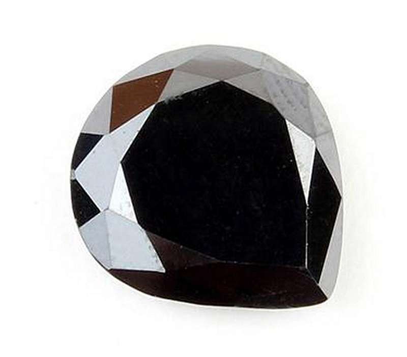 SUPERB 5.20Ct PEAR SHAPE 100% NATURAL BLACK LOOSE MOISSANITE Diamond Certified*