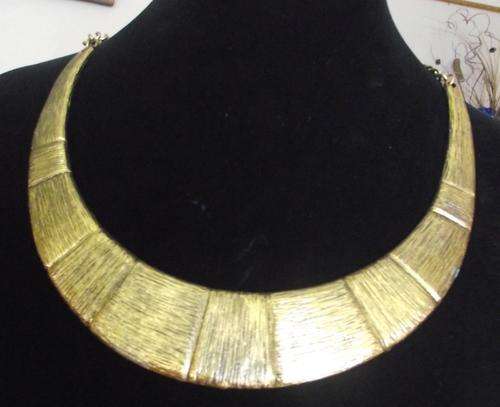 Lovely Gold tone  Statement Bib Necklace