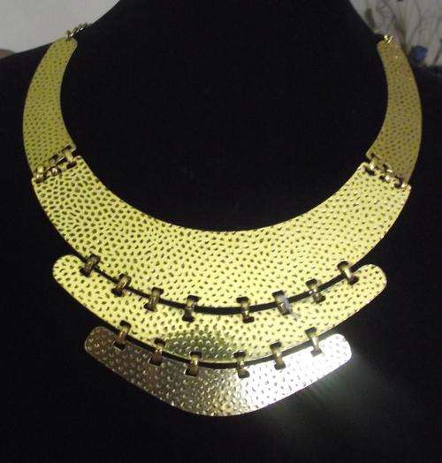 Lovely Gold tone Statement Bib Necklace