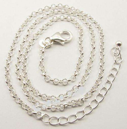 925 Solid Sterling Silver MOTIA CHAIN 41 cm (EXTEND TO 46cm)