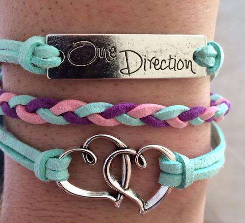 Mint Green Infinity One Direction Charm Bracelet