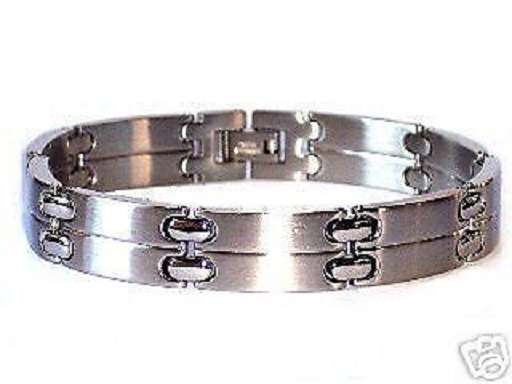 Men's 15mm Stainless Steel Links  Bracelet Free Gift Box